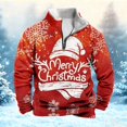 thumbnail image 5 of Heydday Christmas Sweatshirts for Men Graphic, Long Sleeve Mens Sweatshirts with Zipper, Loose Fit Sweatshirts for Men Big and Tall with Kangroo Pockets for Winter, 5 of 8