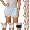 thumbnail image 3 of DuoJiaJ Womens Shorts, High Waist Wide Leg Lace Casual Bottoms Black L, 3 of 5