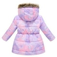 thumbnail image 5 of Hpgjzj Girl's Kids Winter Down Coats Floral Print Parka Jacket Warm Cotton Hooded Windproof Puffer Jacket Outwear, 5 of 7