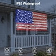thumbnail image 6 of DBFAIRY Solar American Flag Lights Outdoor,420 LEDs American Flag Net Lights 6.5ft x 3.28ft Super Bright,Memorial Day Decorations of The United States for Independence/National/Memorial Day,July 4th, 6 of 10