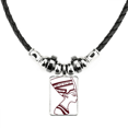 thumbnail image 1 of egipto resumen totem lado retrato fresco collar a mano colgante de cuerda de cuero Unbranded M, 1 of 3