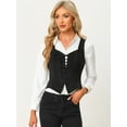thumbnail image 3 of DARING DIVA Women's Faux Suede Vest Lace Up Party Sleeveless Jacket XS Black, 3 of 6
