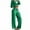 Green, variant on Xdegoge Lounge Wear for Women 2 Piece Full Zip Long Sleeve Hoodies Cropped Cardigan Jacket Outfits Oversized Wide Leg Pants with Pockets Tracksuit Sets
