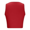 thumbnail image 4 of Pxiakgy Crop Tank Tops for Women Sleeveless Color Tops Solid Women's Tank Short Round Neck Vest Women's Blouse Going Out Tops Workout Camis Shirts Rd1 L, 4 of 7