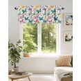 thumbnail image 5 of Valance Curtains for Windows Colorful Butterfly Kitchen Curtians Window Treatment Watercolor Spring Topper Curtain Rod Pocket Valances for Kitchen Bathroom Living Room 54x18in, 5 of 9