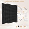 thumbnail image 2 of Kit de tablero perforado FZK de 36 piezas con 4 tableros perforados negros y accesorios, 2 of 7