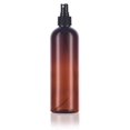 12 oz Slim Tall Round Plastic PET Bottle (BPA Free) with Black Fine