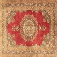thumbnail image 1 of Ahgly Company Indoor Square Medallion Brown Traditional Area Rugs, 6' Square, 1 of 4