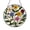 Acrylic 3.5 Inch, variant on Floral Stained Glass Style Suncatcher with Copper Tone Frame Window Art