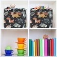 thumbnail image 6 of Yayeee Canvas Storage Basket with Handles for Shelves Fabric Bins Closet Organizer, Orange Dinosaur, 6 of 8