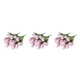 thumbnail image 4 of Inteprter 2 uds ramo de 9 cabezas flores artificiales tulipanes de seda falsa suave Mini flor de imitación de mano nupcial para fiesta Type1 NO1, 4 of 6