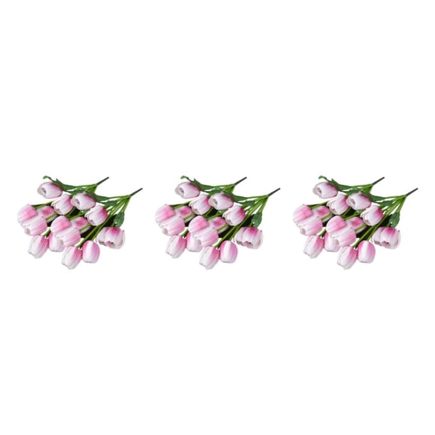 Ramo de 9 cabezas flores artificiales tulipanes tacto Real 2 uds Bewildely decoración hogar
