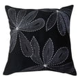 thumbnail image 3 of S4Sassy Handcrafted Silver Sequance Cushion Cover Velvet Black Pillow Case Square Throw 12 x 12, 3 of 5