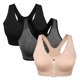 thumbnail image 1 of Sujetador deportivo WANAYOU con cremallera frontal posquirúrgico Racerback XXL, 1 of 9