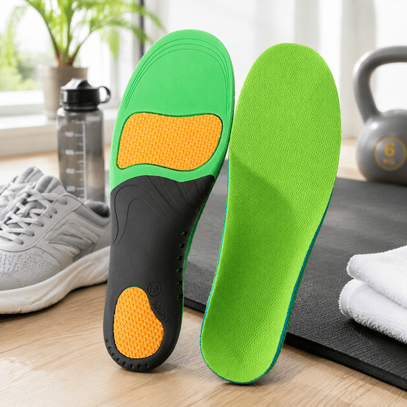 Arch Support Orthotic Shoe Insoles for Men & Women, Pain Relief Inserts for Plantar Fasciitis, Flat Feet & Foot Fatigue