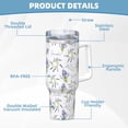 thumbnail image 5 of KLL Lavender Flowers Print 40oz Stainless Steel Insulated Car Cup Coffee Mug with Spillproof Lid - Keep Your Drink Hot or Cold on the Go, 5 of 8