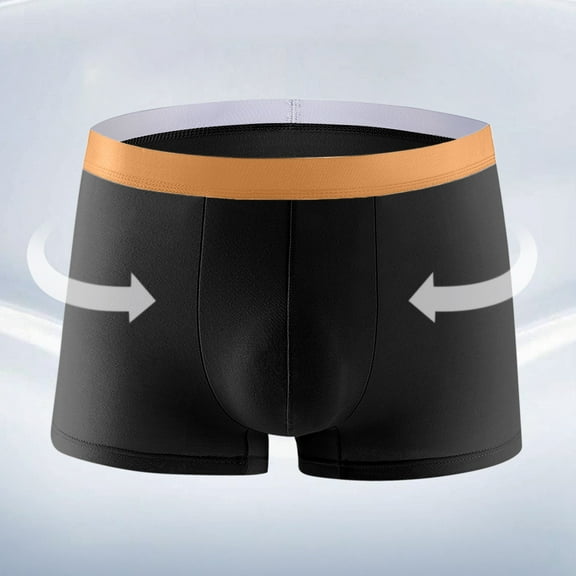 Dxzfnsa Men's Underwear Modal Microfiber Briefs No Fly Covered Waistband Silky Touch Underpants Men's Boxer Briefs,Black-3XL