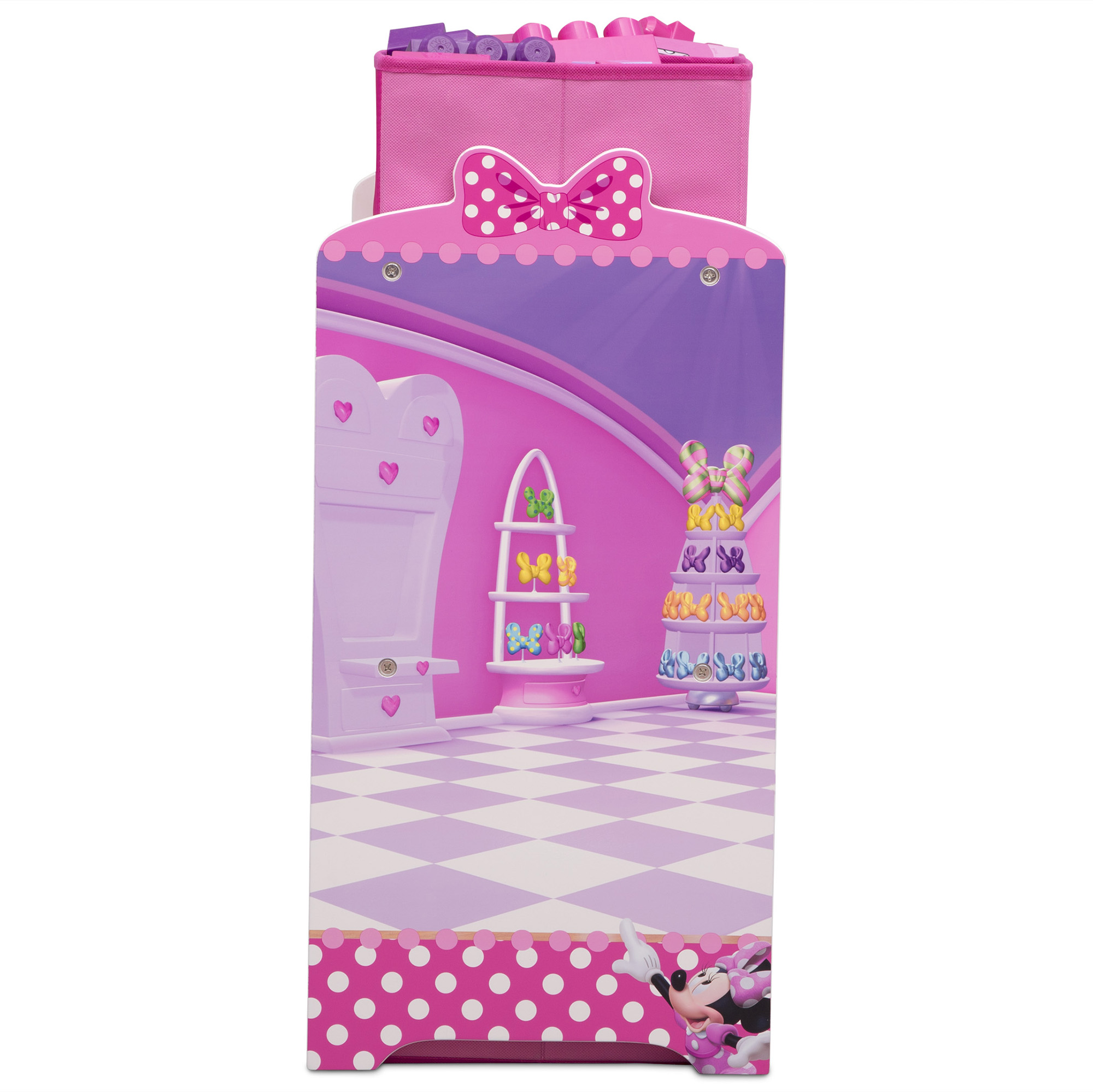 Minnie Mouse 6-Bin Toy Organizer by Delta Children, Pink photo 4