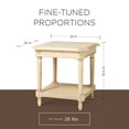 thumbnail image 5 of Maven Lane Pullman Traditional Square Wooden Side Table, Antique White, Set of 2, 5 of 6