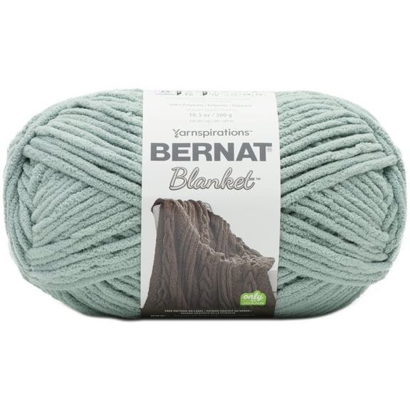 Bernat® Blanket™ #6 Super Bulky Polyester Yarn, Smoky Green 10.5oz/300g, 220 Yards