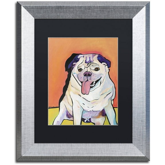 Trademark Fine Art "Conan" Canvas Art by Pat Saunders-White, Black Matte, Silver Frame