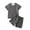 Glisme Grey79, variant on 2 Piece Outfits For Boys Athletic Outfit Solid Color Round Neck Short Sleeved T-Shirt And Print Shorts Casual Set Versatile Clothes Suit Size 3-4 Years