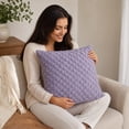 thumbnail image 6 of Zynviq Purple Decorative Pillow Covers 20x20inch Couch Pillow Covers Solid Color Cloth with Zipper Square, 6 of 7