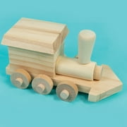 Hello Hobby Build Your Own Wood Train, 21 Pieces