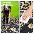 thumbnail image 6 of GARVEE Outdoor Rug 9'x12' Waterproof Patio Rug Reversible Indoor Outdoor Rug Plastic Straw Large Outdoor Rug for RV Camping Deck Balcony,Picnic,Black, 6 of 8