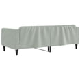 thumbnail image 3 of vidaXL Day Bed Light Grey 100x190 cm Velvet, 3 of 5