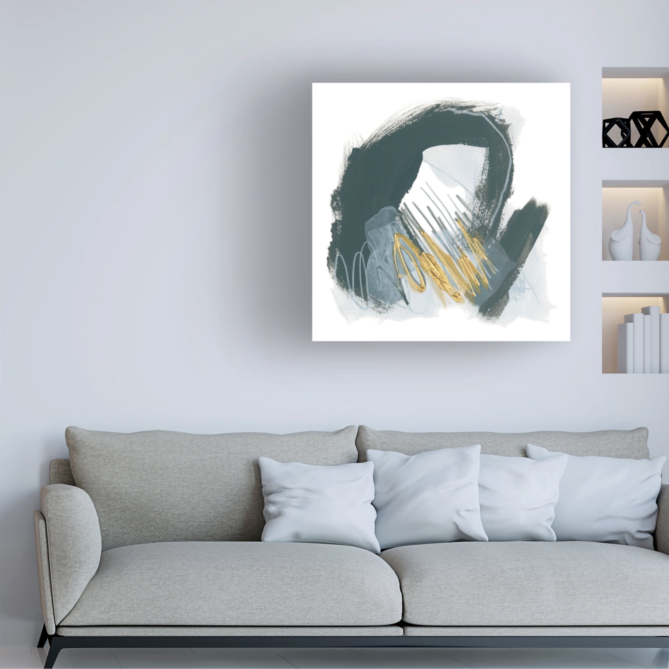 Canvas Wall Art - June Erica Vess 'Ocular Frequency I' Wall Art for Living Room, Bedroom, or Office Décor by Trademark Fine Art - 24 x 24 Inches