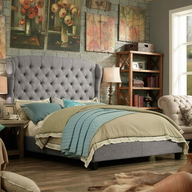 Rosevera Fonte Diamond Tufted Upholstered Panel Bed Com Rosevera Fonte Diamond Tufted, Felisa Upholstered Panel Bed King