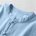 thumbnail image 6 of Guluxicc Men's Linen Shirts Button Down Relaxed Fit Classic Asian Long Sleeve Shirts Summer Casual Outfits, 6 of 8