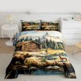 thumbnail image 2 of Homewish Jungle Bear Deer Queen Comforter Set,Country Farmhouse Lodge Bedding Sets,Hello Fall Bedding Comforter Set For Teens,Ultra Soft Home Decor Reversible,3 Pieces, 2 of 8