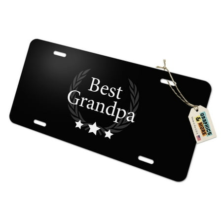Best Grandpa Award Novelty Metal Vanity Tag License (Best Vanity Plates Ideas)