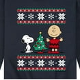 thumbnail image 3 of Peanuts - Snoopy And Charlie Ugly Christmas Sweater - Men's Crew Neck Fleece Pullover, 3 of 6