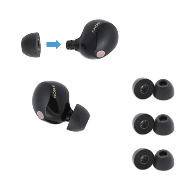 Las almohadillas de espuma viscoelástica cumplen con los requisitos de los auriculares Sony TrueWireless