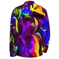thumbnail image 6 of Rave Rainbow of Glow Stick Fire Baseball Jersey Fashion Ribbed Sleeve Man Women's Jacket Motion Tops XXS-6XL, 6 of 7