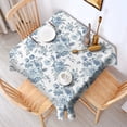 thumbnail image 2 of Pioneer Flower Floral Print Pattern Square Tablecloth,Waterproof Square Table Cover,Wipeable Spillproof Washable Table Cover for Home Kitchen Party Decor 42"X42"(107x107cm), 2 of 6
