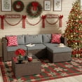 thumbnail image 6 of Noelse Patio Furniture Set, 5 Piece Wicker Outdoor Sectional Conversation Set with Coffee Table for Poolside, Backyard, Gray, 6 of 10