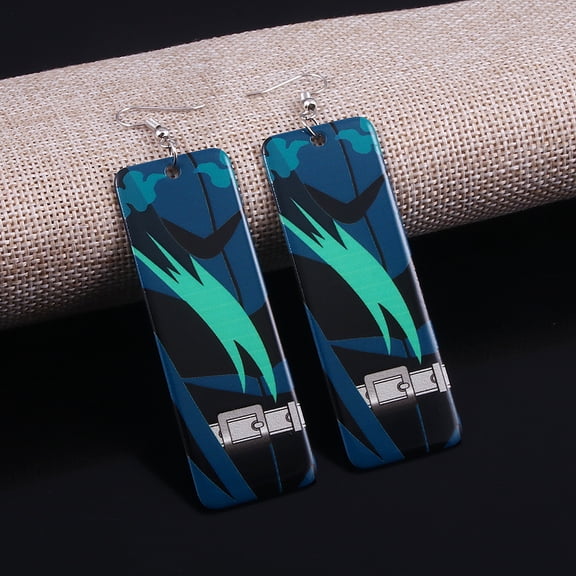 Cosplay Drop Earrings Anime Acrylic Demon Slayer Kimetsu no Yaiba Blade of Ghost Earings For Women Men Tanjiro Earrings