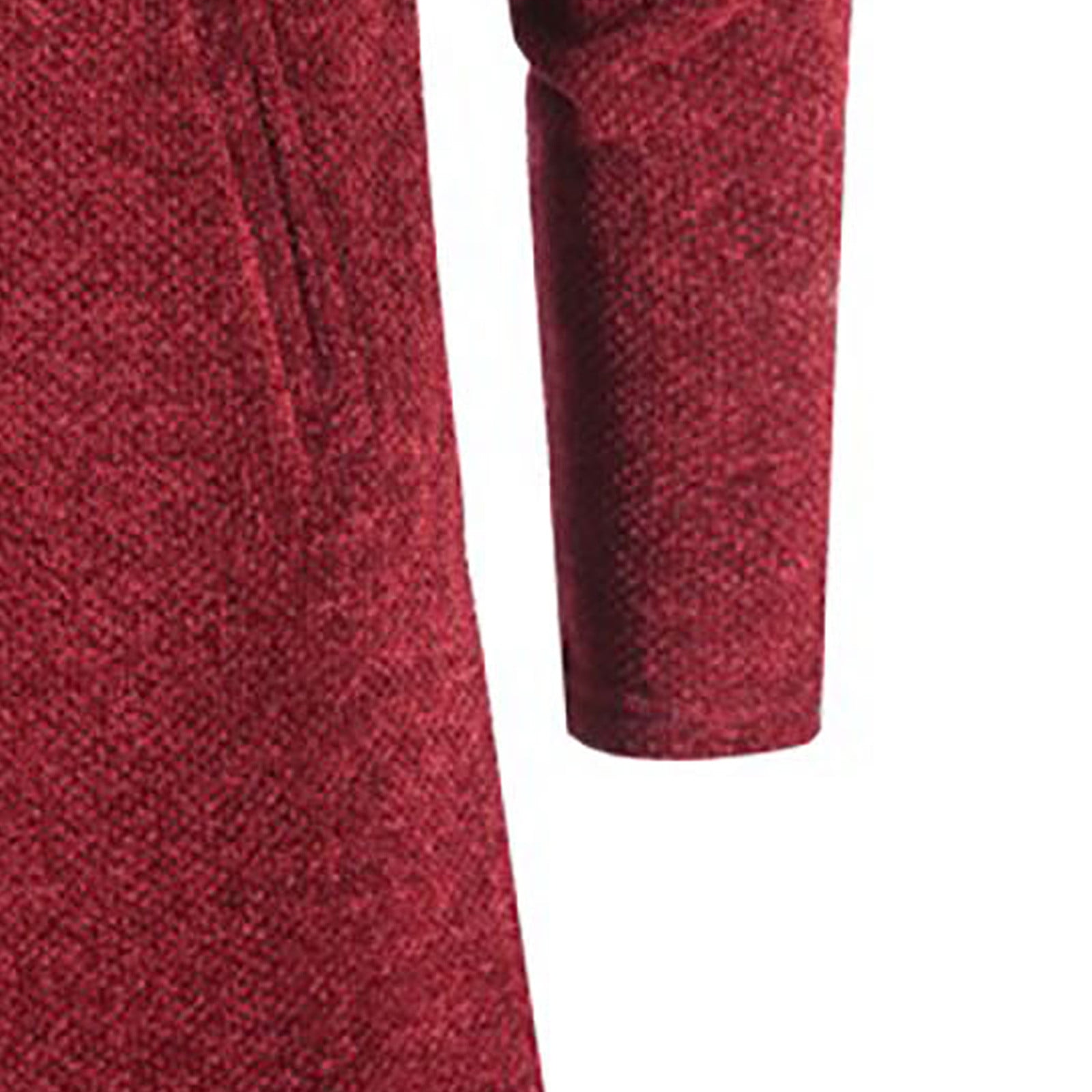 Odeerbi Trench Coats for Men Mid-length Hooded Jacket Windbreaker Solid Solor Casual Anoraks Red