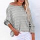 thumbnail image 1 of Suéter de cuello redondo para mujer, otoño/invierno, jersey con hombros descubiertos, suéter de punto holgado con cuello redondo, suéter para mujer, 1 of 8