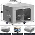 thumbnail image 3 of Sorbus Storage Bin with Dividers, Stackable & Foldable with Window & Handles for Linens & Clothes, 3 of 6