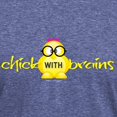 thumbnail image 3 of CafePress - Chick With Brains Men's Deluxe T Shirt - Mens Tri-blend T-Shirt, 3 of 4