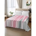 thumbnail image 2 of Full Flat Sheet 81"x96", Pink Gray Soft Lightweight Bedding Flat Sheets Only, Contemporary Abstract Gradient Aesthetic Brushed Microfiber Top Bed Sheet, Breathable StainResistant Bedsheets, 2 of 9