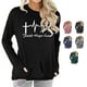 thumbnail image 4 of Jersey gráfico para mujer, sudadera con bolsillo, camiseta de manga larga para mujer, sudadera informal de alta capacidad, 4 of 6