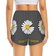 thumbnail image 4 of Fotbe Keep Life Simple Daisy Flower Womens High Waist Running Shorts Athletic Workout Quick Dry Shorts for Women with Pockets Gym Yoga Summer Shorts-Large, 4 of 9