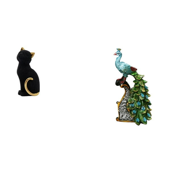 Figura de escritorio, estatua de gato, estatua de , estatua decorativa creativa de resina, adecuada para estantes, escritorios, salas de esta