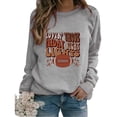thumbnail image 2 of Fall Clothes 2023 Fashion Women Round Neck Long Sleeve T-Shirt Printing Sweatshirt Blouse Tops(Gray,2XL), 2 of 6